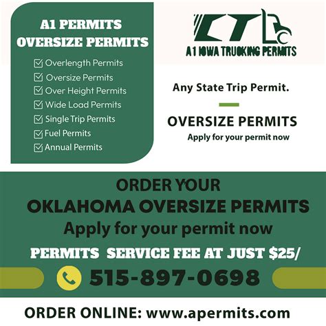 oklahoma size and weight permits.